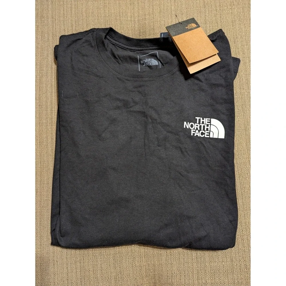 NWT The North Face Mens XXL Evolution Throwback Long Sleeve Graphic Tee Black